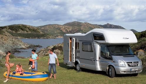 cheap campervan hire new zealand example Hymer 542