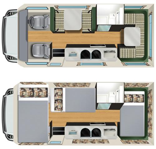 new zealand motorhome hire example Cheapa 6 Berth