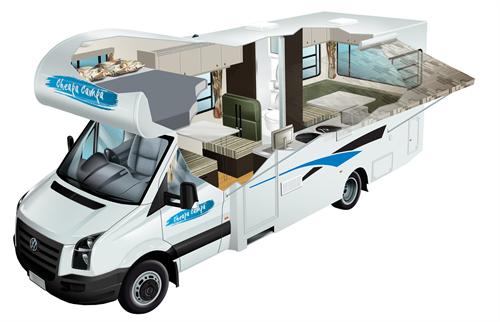 new zealand motorhome hire example Cheapa 6 Berth