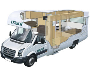 motorhome hire nz example Platinum Beach - Elite