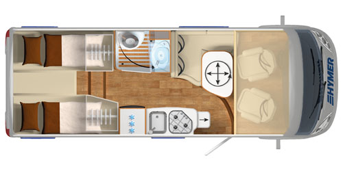 motorhome rental example Super Lux Group - 4 berth