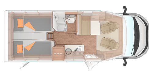 Aero Plus - convertible twin beds