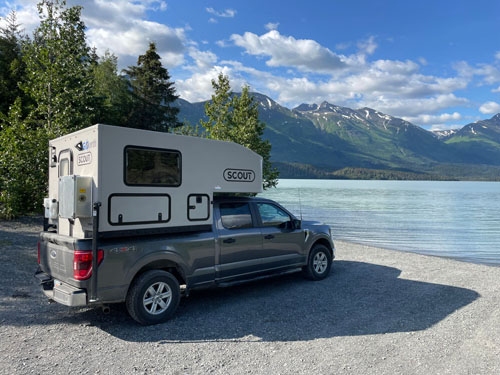 4x4 Scout Adventure Truck Camper Gold